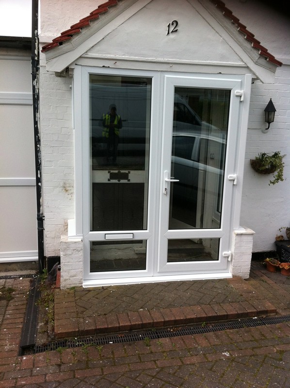 uPVC French doors fitted as front entrance in Merton