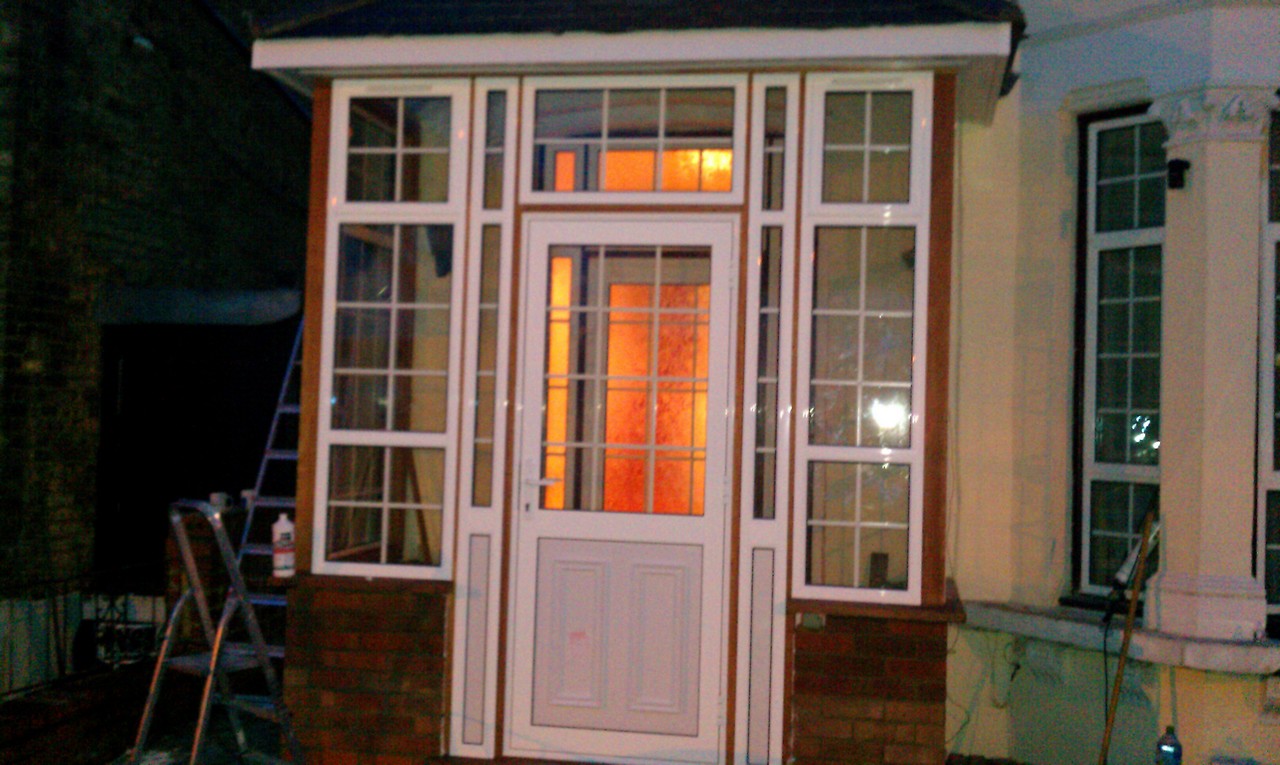 uPVC porch with Georgian bar glazing installed in Merton
